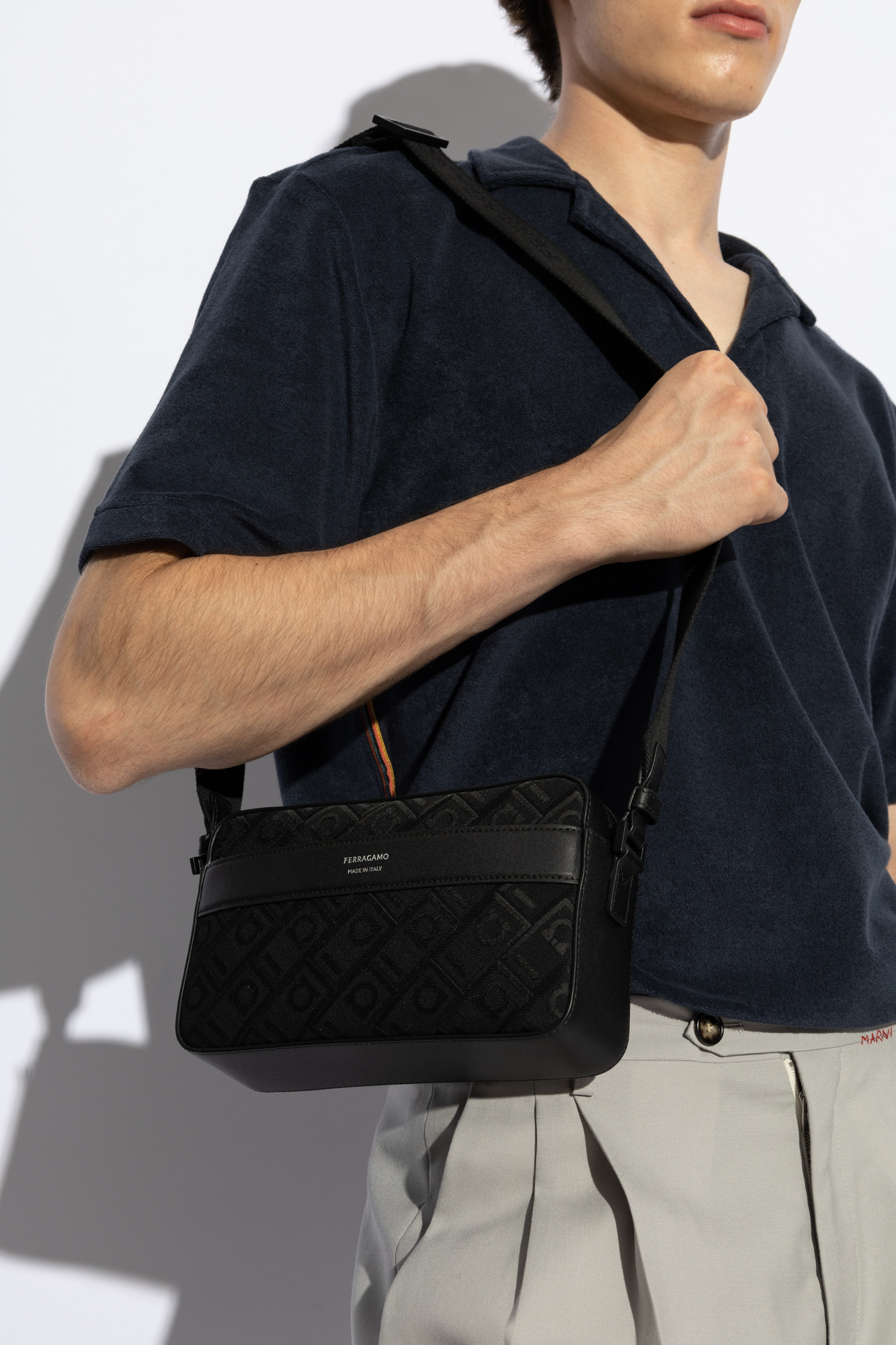 FERRAGAMO Shoulder Bag with Logo | Men's | Vitkac